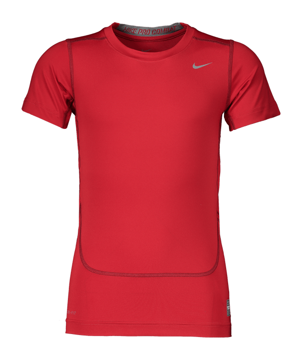 Nike Pro Core Shortsleeve Shirt Tight Kids F653 - rot