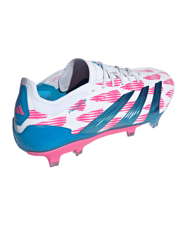 adidas Predator Elite FG Reemergence Weiss Blau - weiss