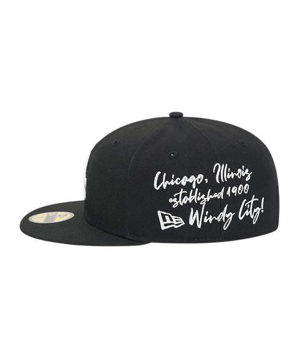 New Era MLB Chicago White Sox Team Verbiage 59Fifty Cap Schwarz - schwarz