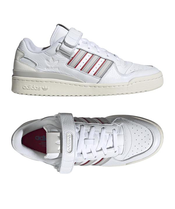 adidas Originals Forum Low Weiss Grau Blau - weiss