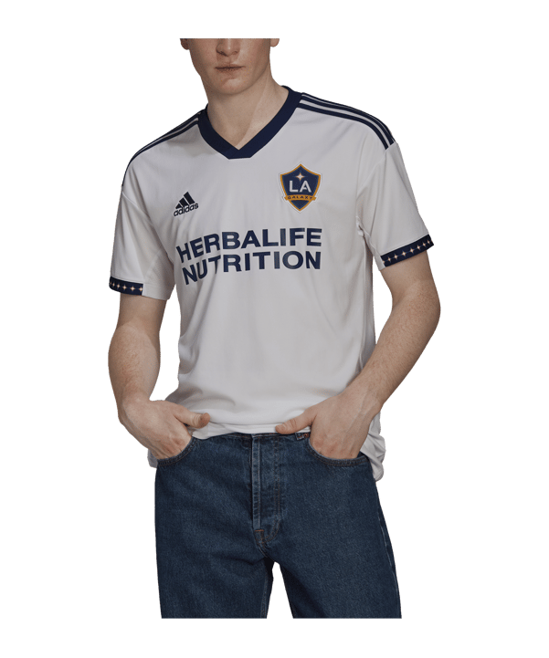 adidas LA Galaxy Trikot Home 2022 Weiss Blau - weiss
