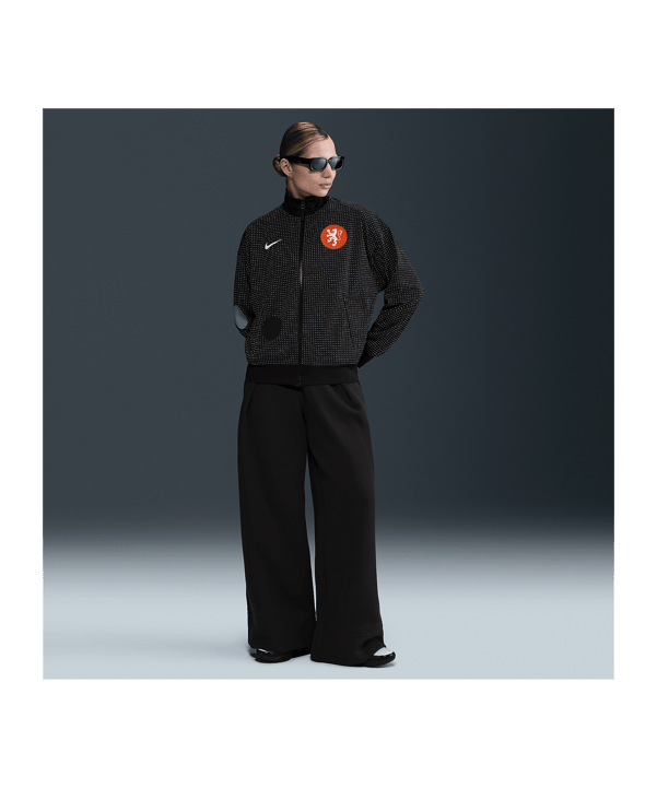 Nike KNVB Niederlande Anthem Jacke Damen Schwarz F010 - schwarz