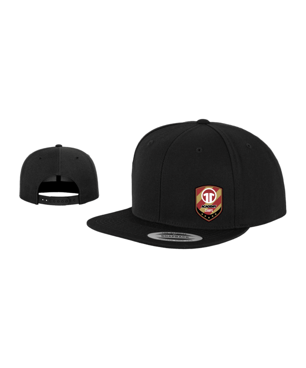 11ts Academy Straight Snapback Cap Schwarz - schwarz