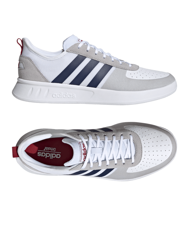 adidas Court 80´s Low Weiss Blau - weiss