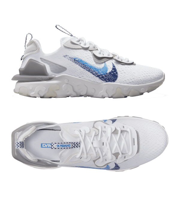 Nike React Vision Weiss Blau F100 - weiss