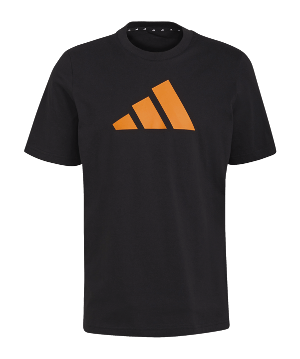 adidas 3BAR Future Icons T-Shirt Schwarz Orange - schwarz