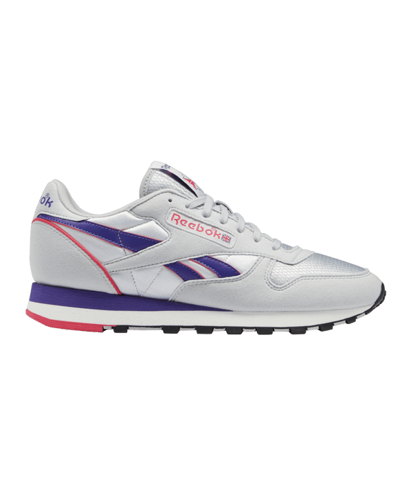 Reebok Classic Leather Grau Lila Pink - grau
