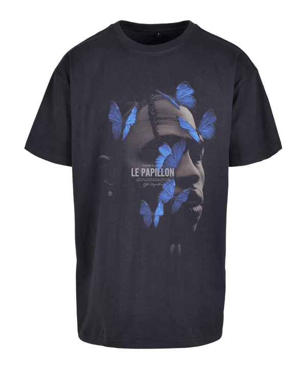 Mister Tee Le Papilloversized T-Shirt Blau - blau