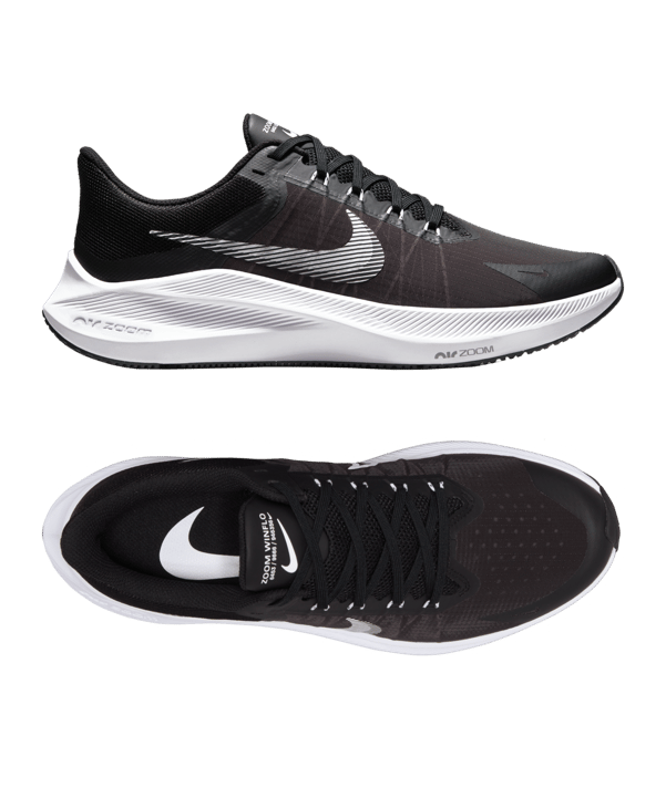 Nike Zoom Winflo 8 Running Schwarz Weiss F006 - schwarz