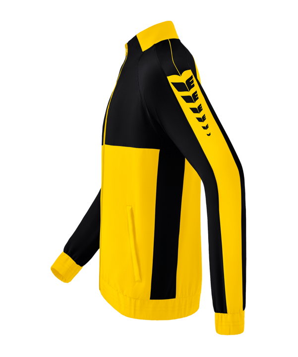 Erima Six Wings Präsentationsjacke Gelb Schwarz - gelb