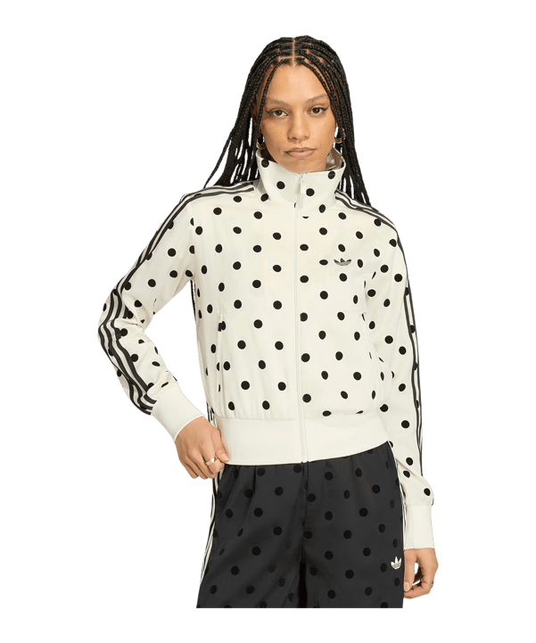 adidas Originals Satin Polka Dots Jacke Damen Weiß - weiss