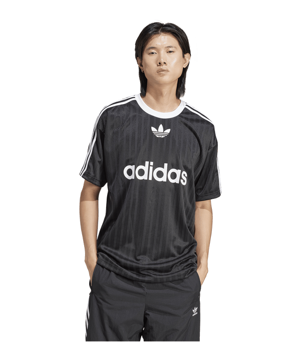 adidas Originals Adicolor T-Shirt Schwarz Weiss - schwarz