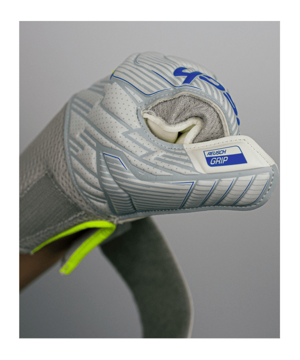 Reusch Attrakt Grip Finger Support TW-Handschuh Junior Grau Gelb F6016 - grau