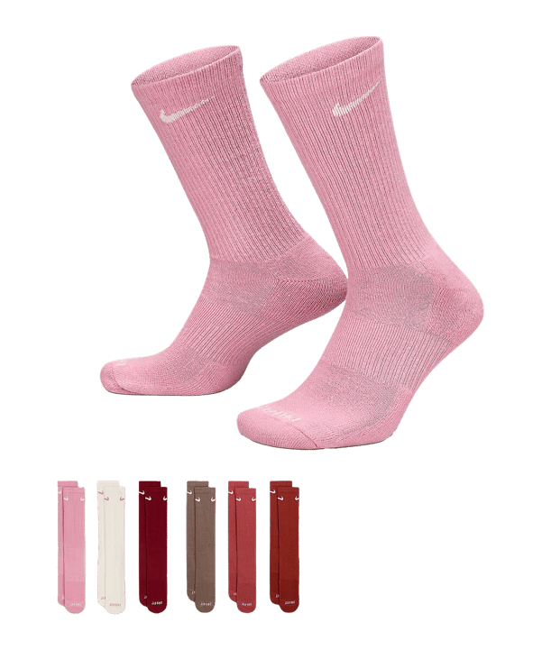 Nike Everyday Plus Cushioned Crew 6er Pack Socken Schwarz F936 - schwarz