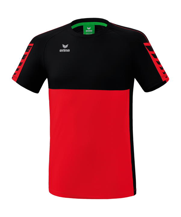 Erima Six Wings T-Shirt Kids Rot Schwarz - rot