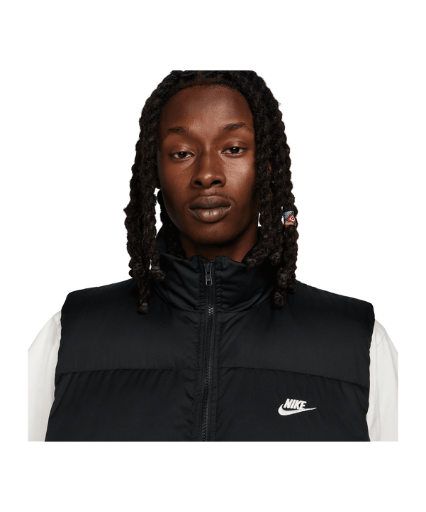 Nike Therma-FIT Puffer Weste Schwarz Weiss F010 - schwarz