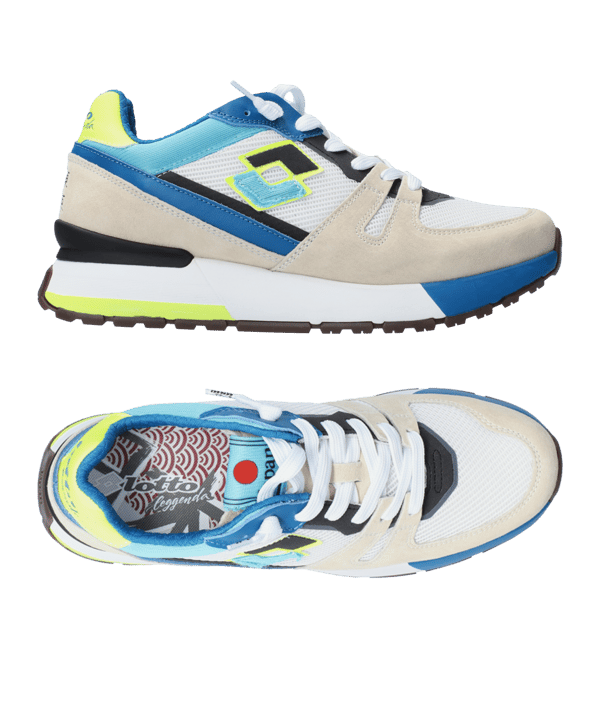 Lotto Tokyo Shibuya Block Weiss Braun Blau F7SC - weiss