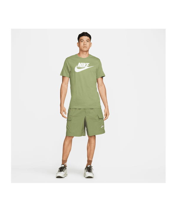 Nike Icon Futura T-Shirt Grün Weiss F334 - gruen
