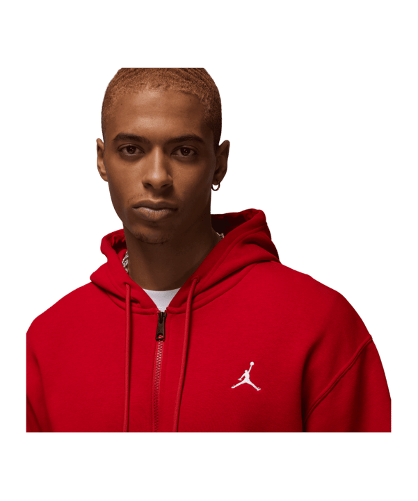 Jordan Essentials Fleece Kapuzenjacke Rot F687 - rot