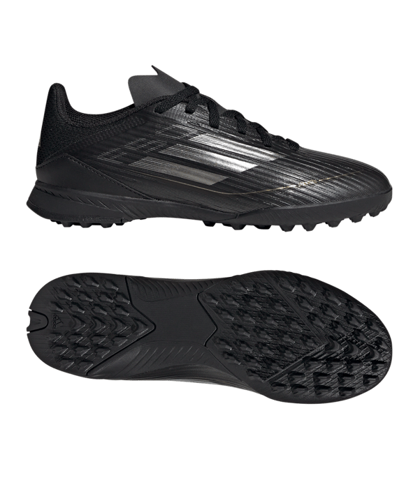 adidas F50 League TF Kids Dark Spark Schwarz Grau - schwarz