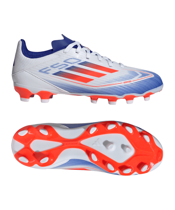 adidas F50 League MG Advancement Kids Weiss Rot - weiss