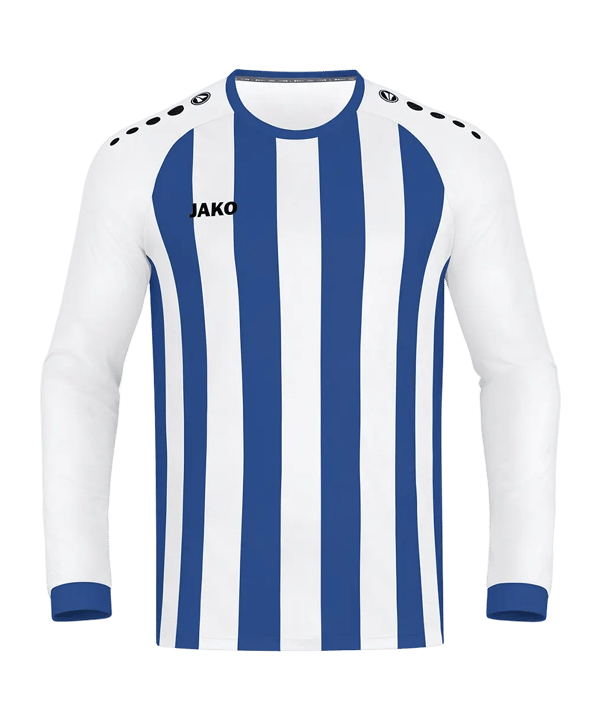 JAKO Inter Trikot Langarm Kids Weiss Blau F012 - weiss