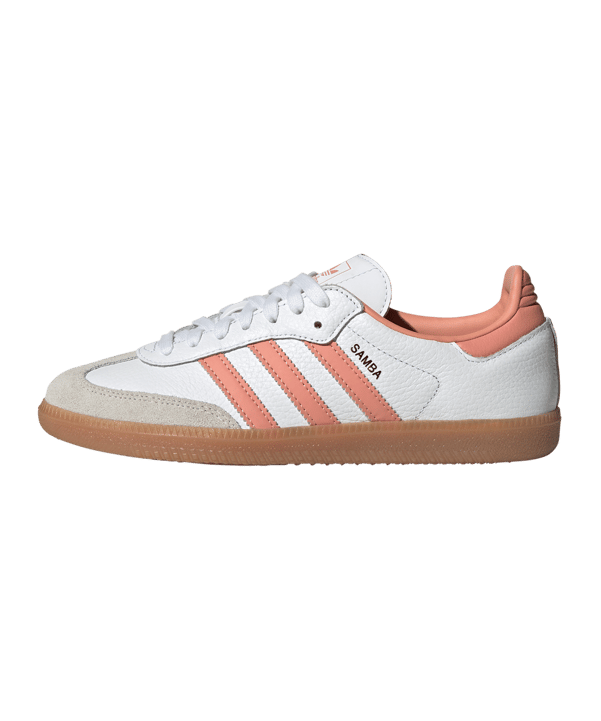 adidas Originals Samba OG Damen Weiss Rot Beige - weiss