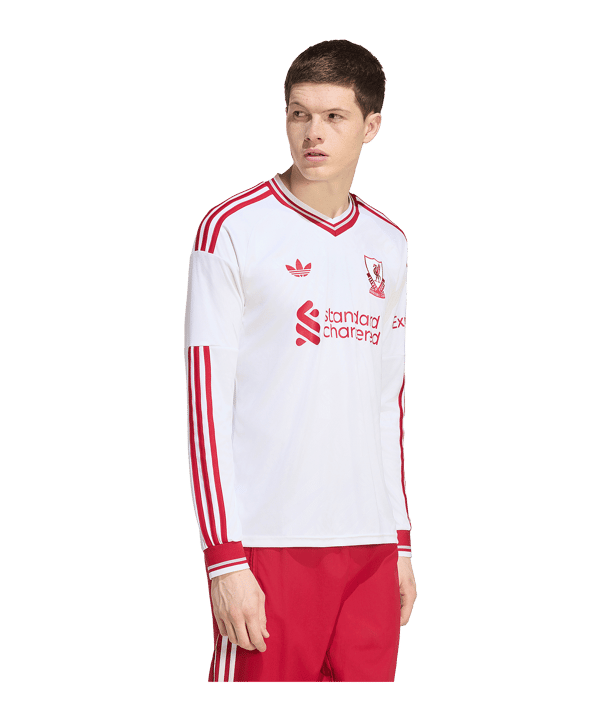 adidas FC Liverpool Trikot Langarm Away 2026/2027 Weiß - weiss