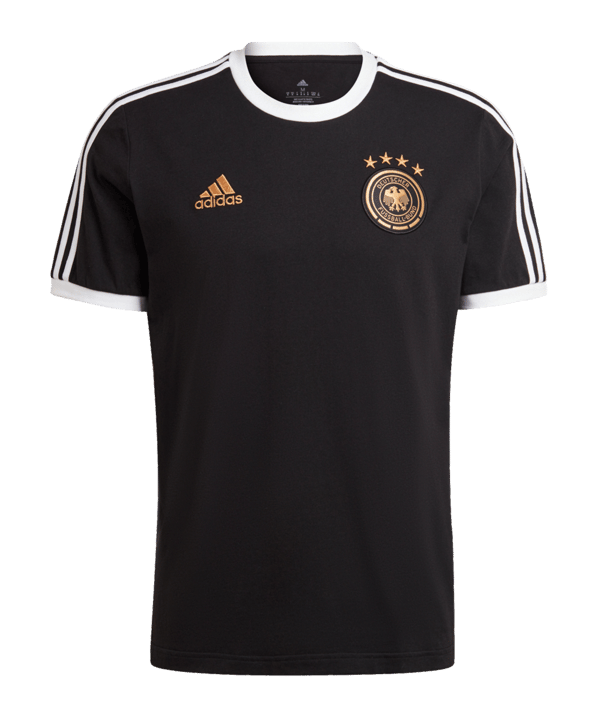 adidas DFB Deutschland DNA T-Shirt Schwarz Weiss - schwarz