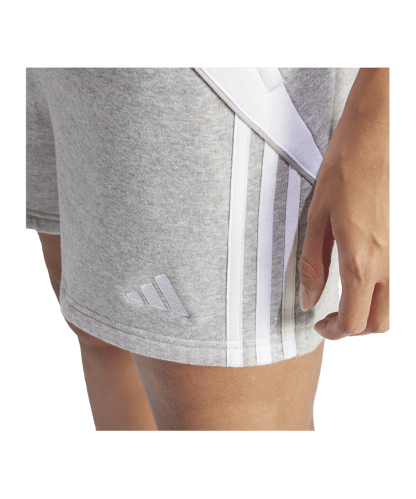 adidas Tiro 24 Short Damen Grau Weiss - grau