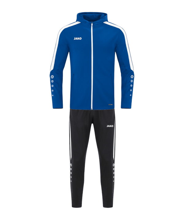 JAKO Polyester Power Kapuze Trainingsanzug Kids Blau F400 - blau