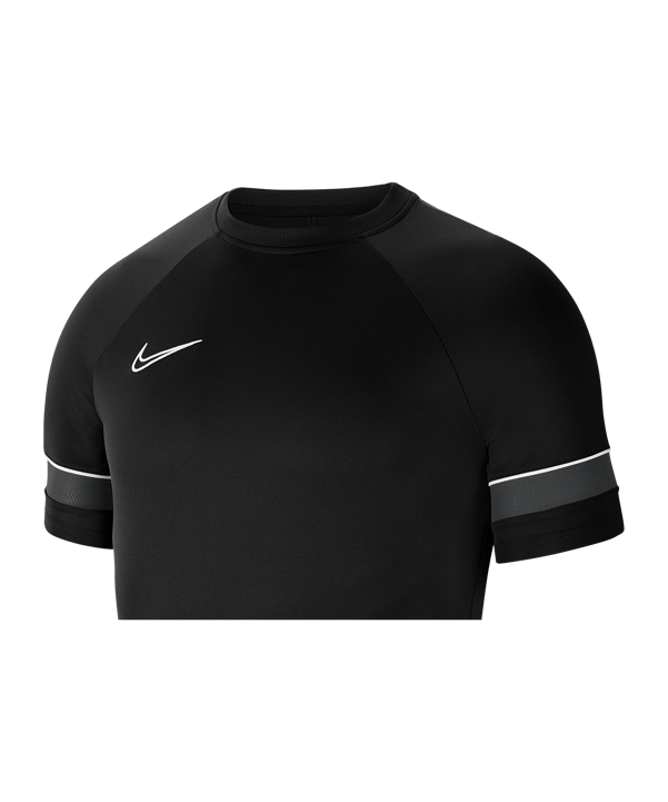 Nike Academy 21 T-Shirt Kids Schwarz Weiss F014 - schwarz