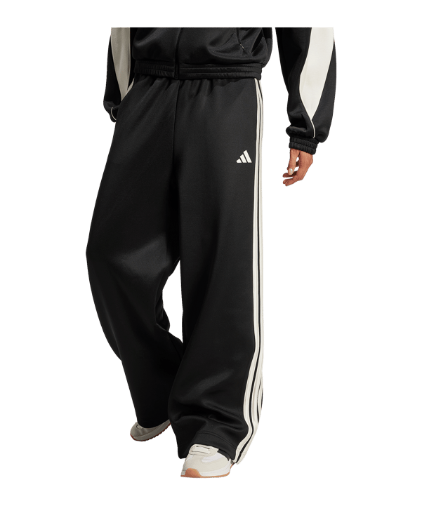 adidas Stadium 3 Stripes Track Hose Damen Schwarz