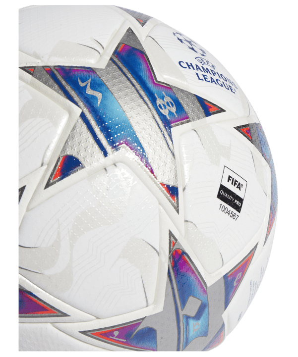 adidas UCL Pro Spielball Weiss Silber Blau - weiss