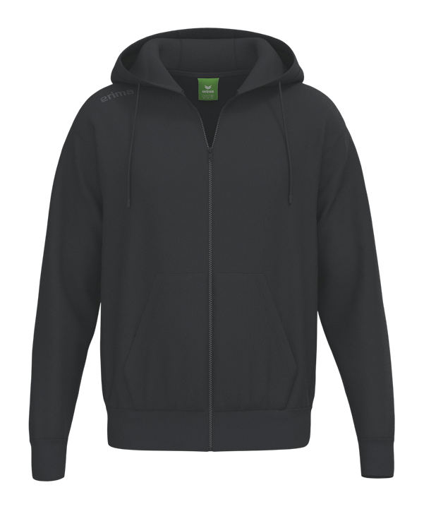 Erima TS Kapuzenjacke Kids Schwarz - schwarz