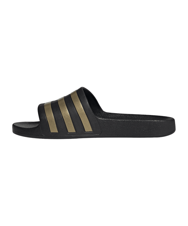 adidas Adilette Aqua Badelatsche Schwarz Gold - schwarz