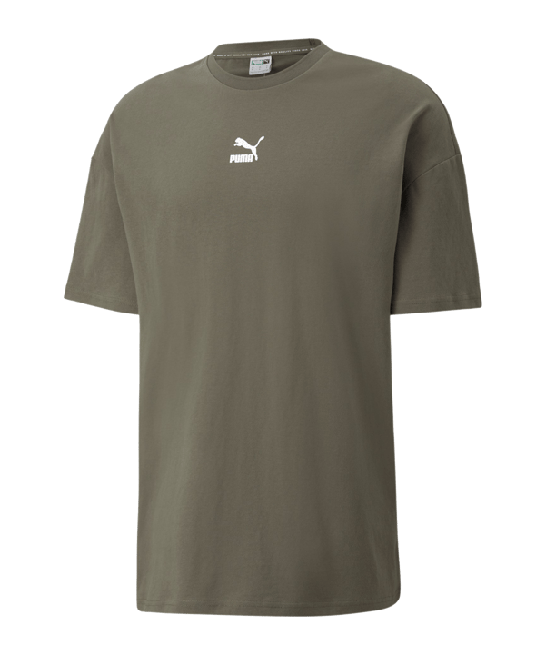 PUMA Classics Boxy T-Shirt Grün F44 - gruen