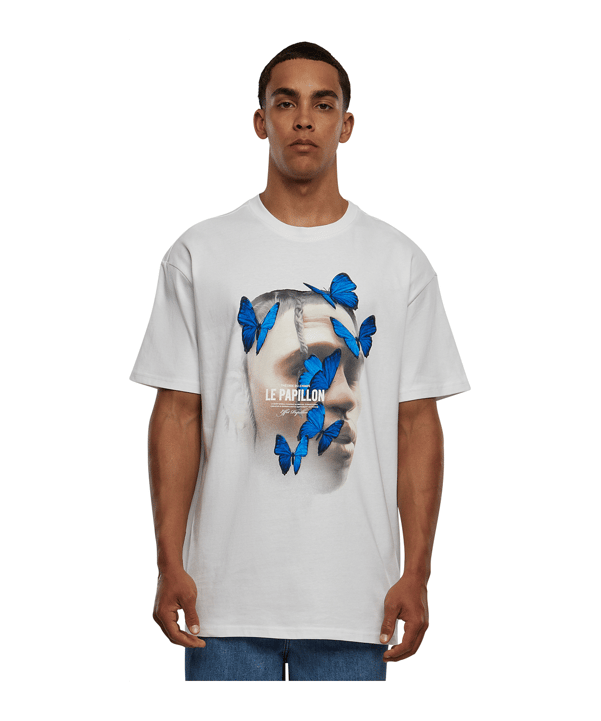 Mister Tee Le Papilloversized T-Shirt Weiß - weiss