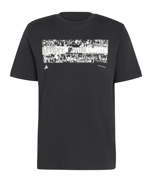 adidas Stadium Fans T-Shirt Schwarz - schwarz