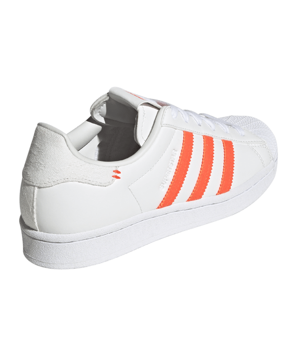 adidas Originals Superstar Damen Weiss Rot - weiss