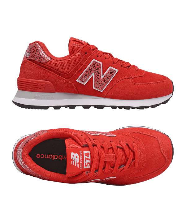 New Balance 574 Damen Rot Weiss FAR2 - rot