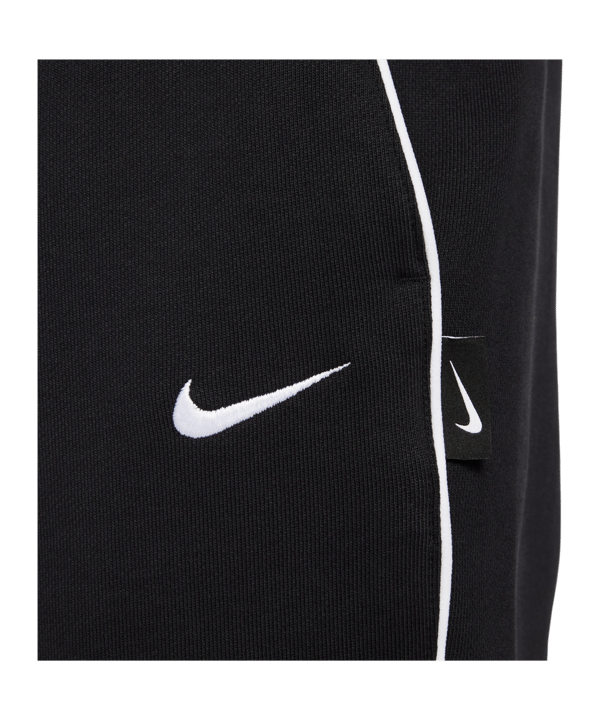Nike Swoosh Fleece Jogginghose Schwarz Weiss F010 - schwarz