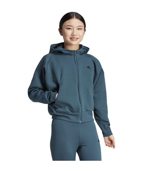 adidas ZNE Kapuzenjacke Damen Türkis - tuerkis
