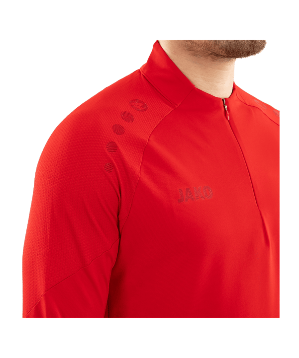 JAKO ZipTop Light Flow Sweatshirt Rot F100 - rot
