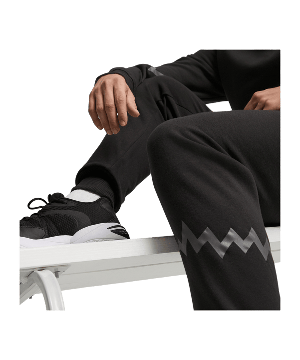 PUMA Hoops Team Sweat Jogginghose Schwarz F01 - schwarz