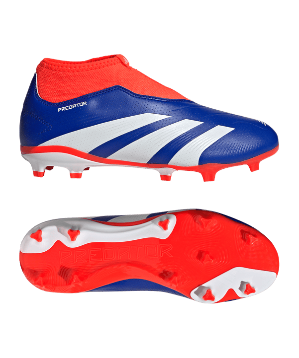 adidas Predator League LL FG Advancement Kids Blau Weiss - blau
