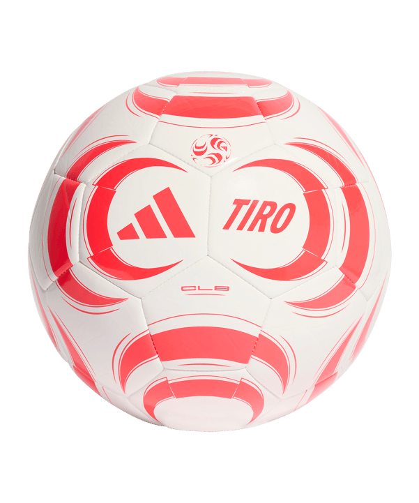 adidas Tiro Club Trainingsball Weiß Rot - weiss