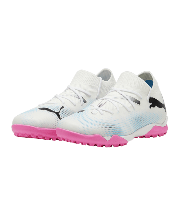 PUMA FUTURE 7 Match TT Mid Phenomenal Jr Kids Weiss Schwarz Pink F01 - weiss