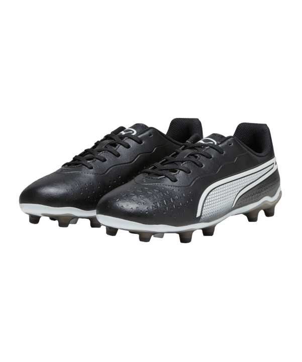 PUMA KING Match FG/AG Jr enfants noir blanc F01 - noir