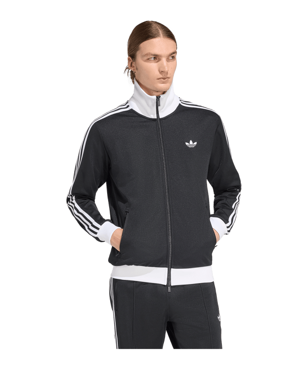 adidas Originals Classic Track Top Trainingsjacke Schwarz - schwarz